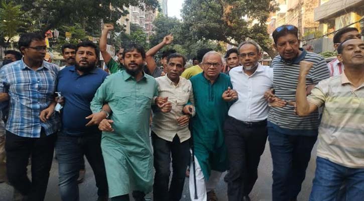 অবরোধের সমর্থনে রাজধানীতে রিজভীর নেতৃত্বে মিছিল অবরোধের সমর্থনে রাজধানীতে রিজভীর নেতৃত্বে মিছিল