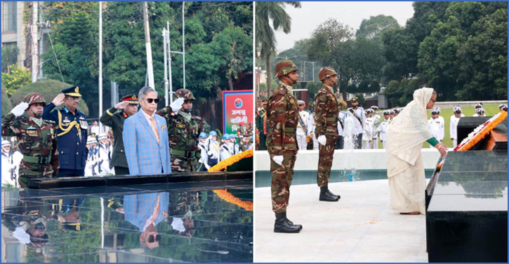 শিখা অনির্বাণে রাষ্ট্রপতি ও প্রধানমন্ত্রীর শ্রদ্ধা শিখা অনির্বাণে রাষ্ট্রপতি ও প্রধানমন্ত্রীর শ্রদ্ধা