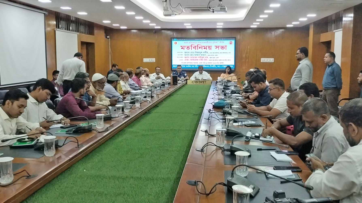 গুজব প্রতিরোধে ভোলায় গণমাধ্যমকর্মীদের নিয়ে মতবিনিময় সভা